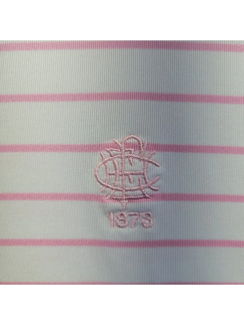 Polo Ralph Lauren RLX Golf Shirt Men's Sz L Pink Striped Performance Poly